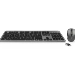 Combo Teclado/Ratón Ewent EW3272 Slim Inalámbrico Gris Negro