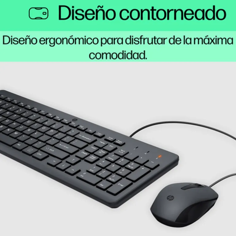 Combo Teclado/Ratón HP 150 USB Negro