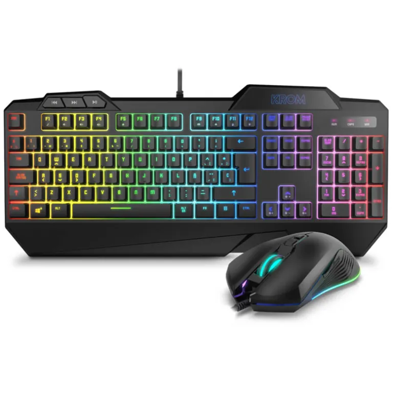Combo Teclado/Ratón Krom Krusher RGB