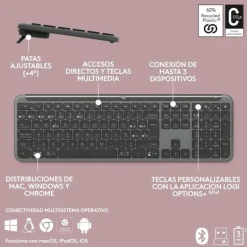 Combo Teclado/Ratón Logitech Signature Slim MK950 Negro