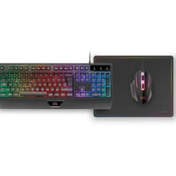 Combo Teclado/Ratón Mars Gaming MCP124 RGB Con Alfombrilla USB Negro