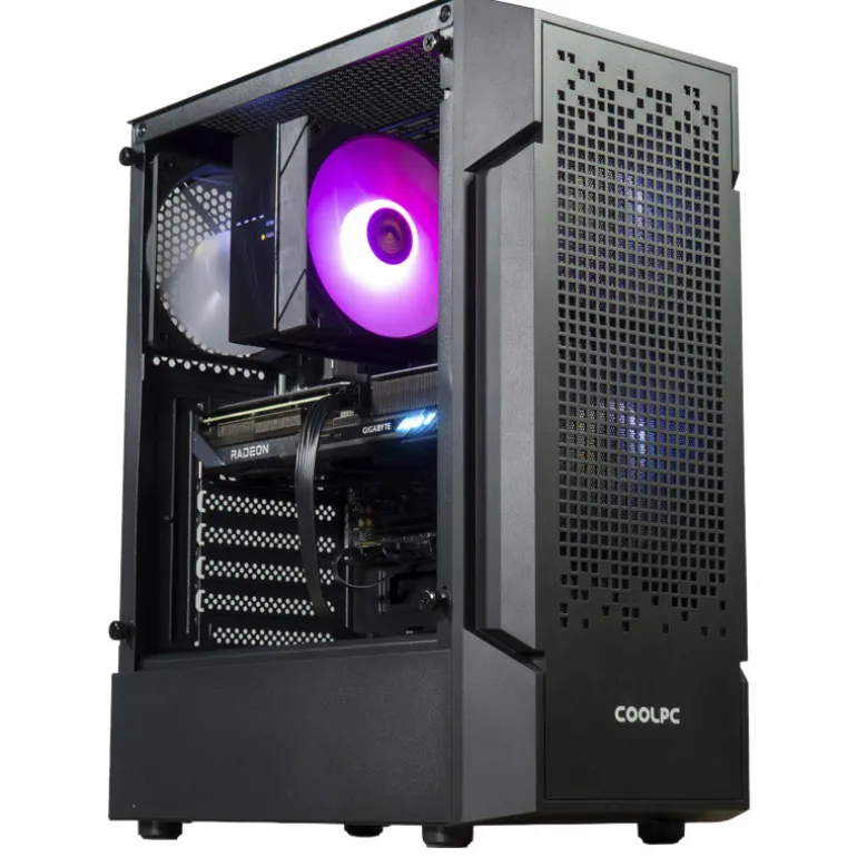 COOLPC RED XX - Ryzen 7 7600X / Radeon 9060 XT 16GB / 32GB DDR5 6000Mhz / NVMe 1TB / W11P