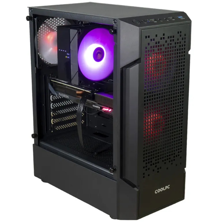 COOLPC RED XX - Ryzen 7 7600X / Radeon 9060 XT 16GB / 32GB DDR5 6000Mhz / NVMe 1TB / W11P