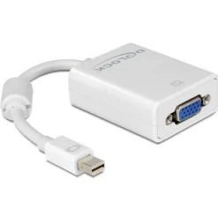Delock MiniDisplayport 1.1(M) a VGA(H) Blanco - Adaptador