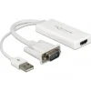 Delock VGA a HDMI Con Audio Blanco - Adaptador