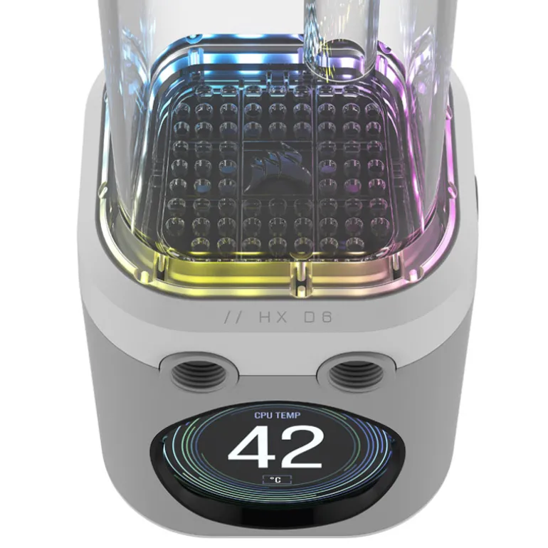 Depósito/Bomba Corsair iCUE LINK XD6 Elite LCD RGB Blanco