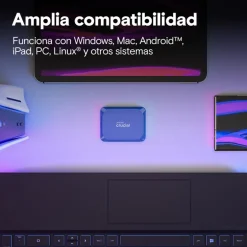 Disco Duro Externo Crucial X10 SSD 1TB USB 3.2 Gen2 2x2 Azul