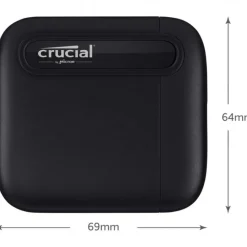Disco Duro Externo Crucial X6 SSD 2TB 2.5" USB 3.1 Negro