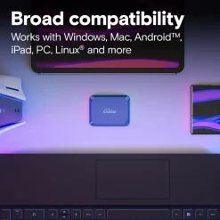 Disco Duro Externo Crucial X10 Portable SSD 2TB USB 3.2 Azul