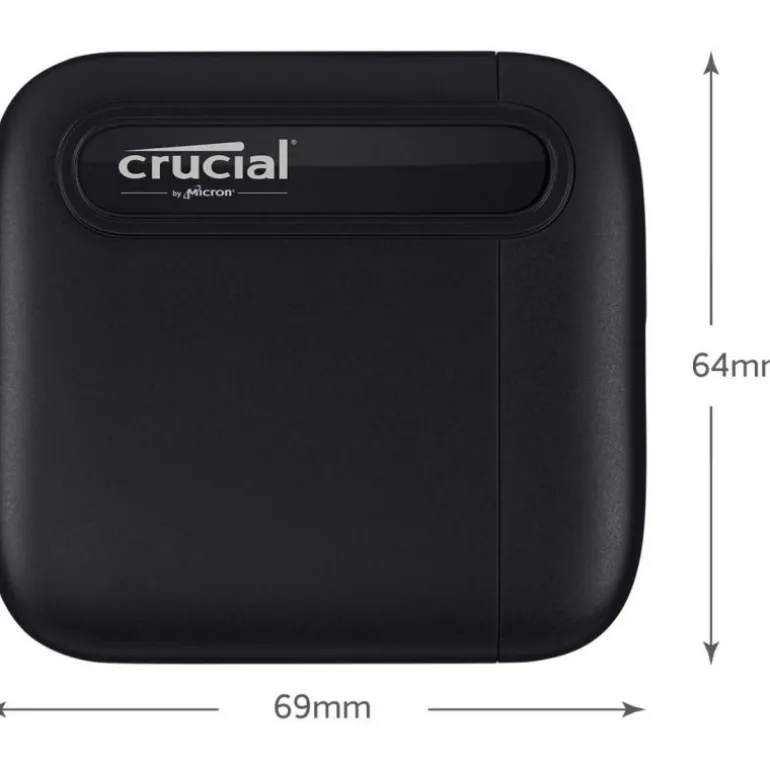Disco Duro Externo Crucial X6 SSD 1TB 2.5" USB 3.1 Negro