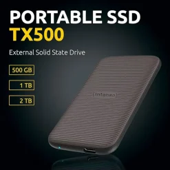 Disco Duro Externo Intenso TX500 1TB USB 3.2 Marrón