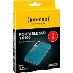 Disco Duro Externo Intenso TX100 2TB USB 3.2 Gris Azulado