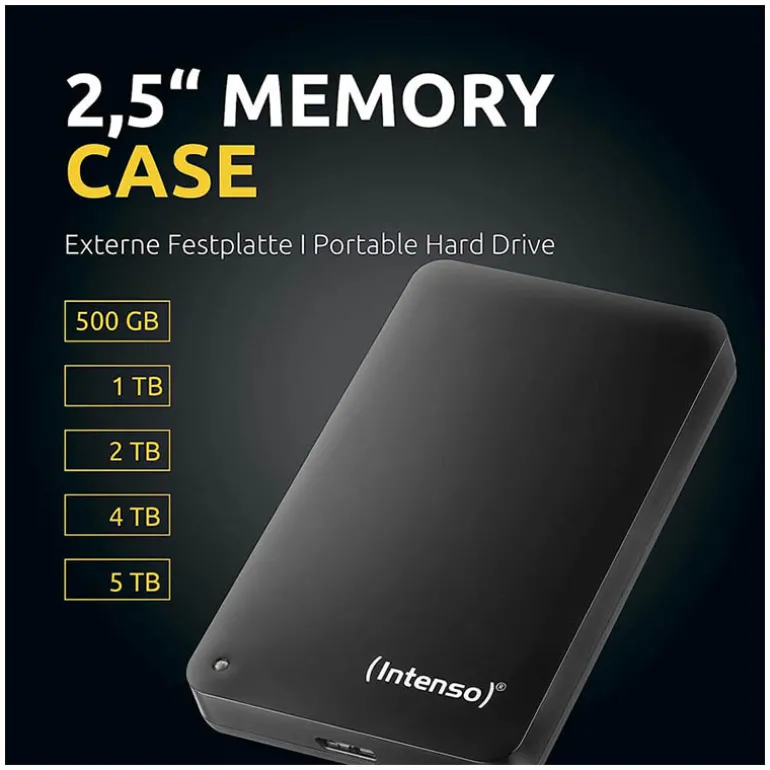 Disco Duro Externo Intenso 4TB 2.5" USB 3.0 Negro