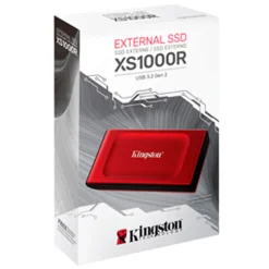 Disco Duro Externo Kingston XS1000 SSD 2TB USB 3.2 Rojo