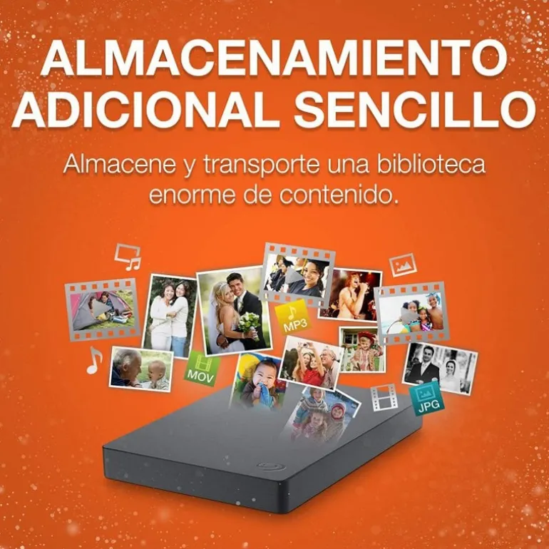 Disco Duro Externo Seagate Basic 1TB 2.5" USB 3.0 Negro