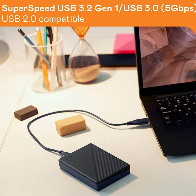 Disco Duro Externo Western Digital My Passport 1TB 2.5" USB 3.2 Negro