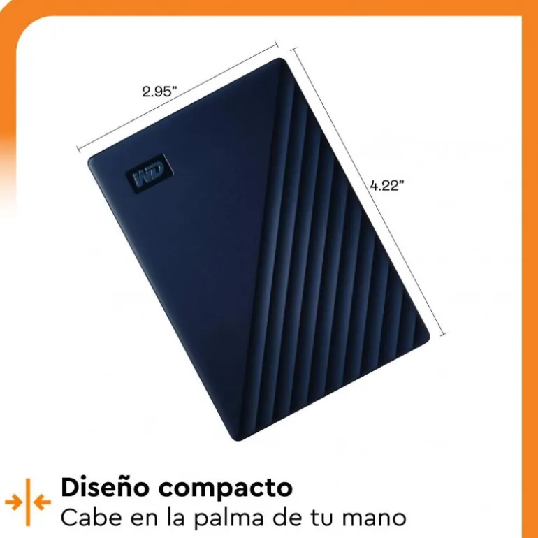 Disco Duro Externo Western Digital My Passport Para Mac 4TB 2.5" USB 3.2 Azul