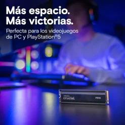 Disco Duro M.2 Crucial P510 1TB PCIe Gen5 x4 NVMe SSD Con Disipador