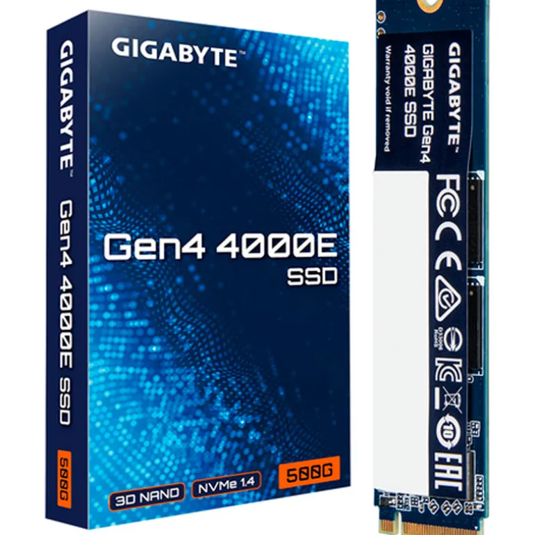 Disco Duro M.2 Gigabyte Gen4 4000E 500GB PCIe Gen4 x4 NVMe SSD