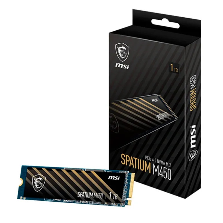Disco Duro M.2 MSI SPATIUM M450 V1 1TB PCIe 4.0 Gen4 NVMe SSD