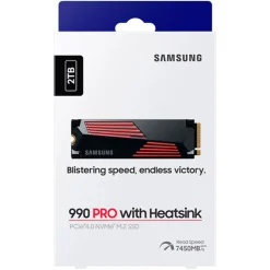 Disco Duro M.2 Samsung 990 PRO Heatsink 2TB PCIe 4.0 x4 NVMe SSD