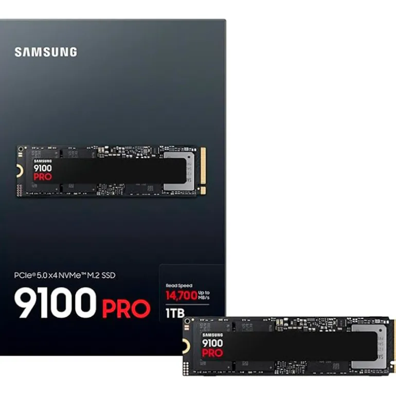 Disco Duro M.2 Samsung 9100 PRO 1TB PCIe Gen5 x4 NVMe 2.0