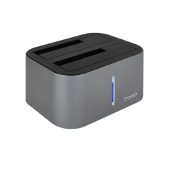 Dock TooQ TQDS-805G Para HDD SSD Gris