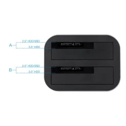 Dock TooQ TQDS-805G Para HDD SSD Gris