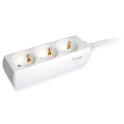 Equip Base Múltiple 3 Salidas 1.5m Blanco - Regleta