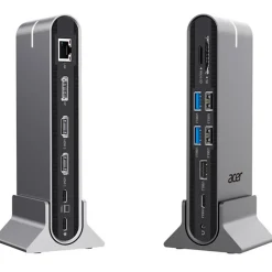 Estación Acoplamiento Acer Type C Universal Docking Station 15 En 1 x HDMI 4K@60Hz Plata
