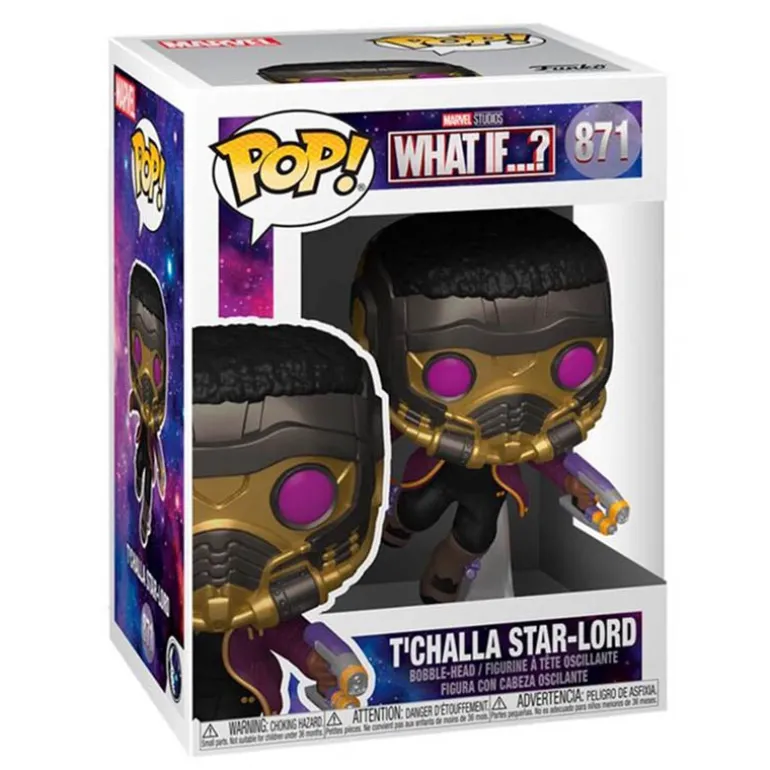 Figura Funko Pop Marvel What If T'Challa Star Lord