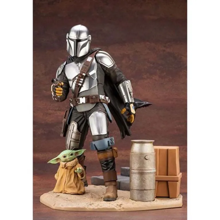 Figura Kotobukiya Star Wars The Mandalorian Mandaloriano y Grogu