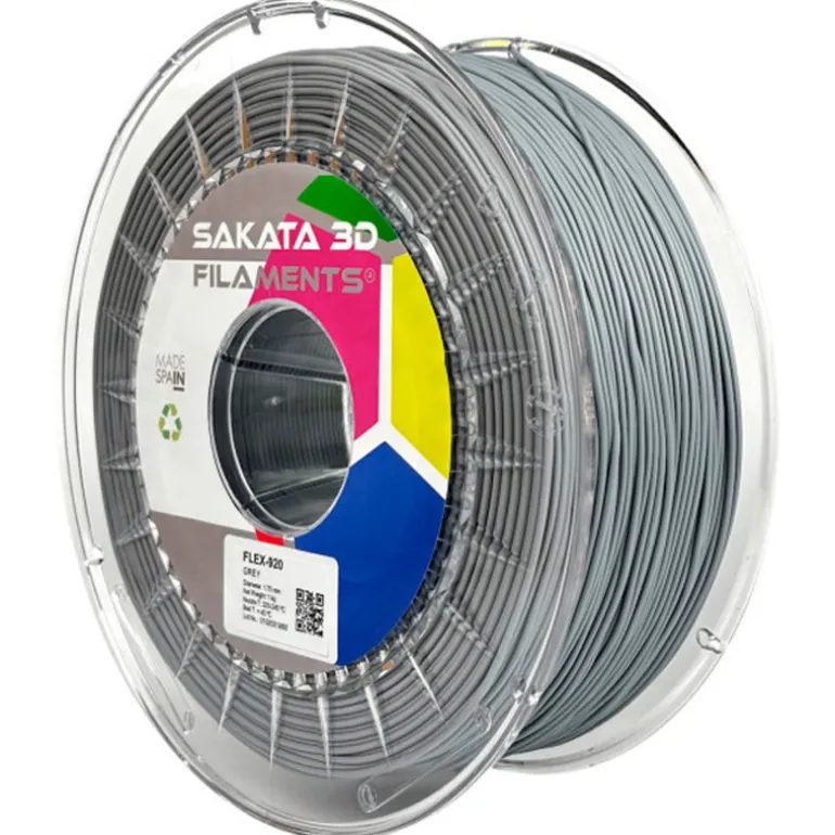 Filamento Sakata 3D FLEX 920 1.75mm 1Kg Gris