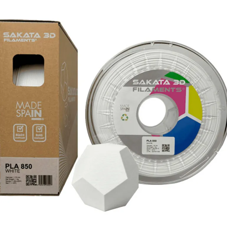 Filamento Sakata 3D PLA 850 2.85mm 1Kg Blanco
