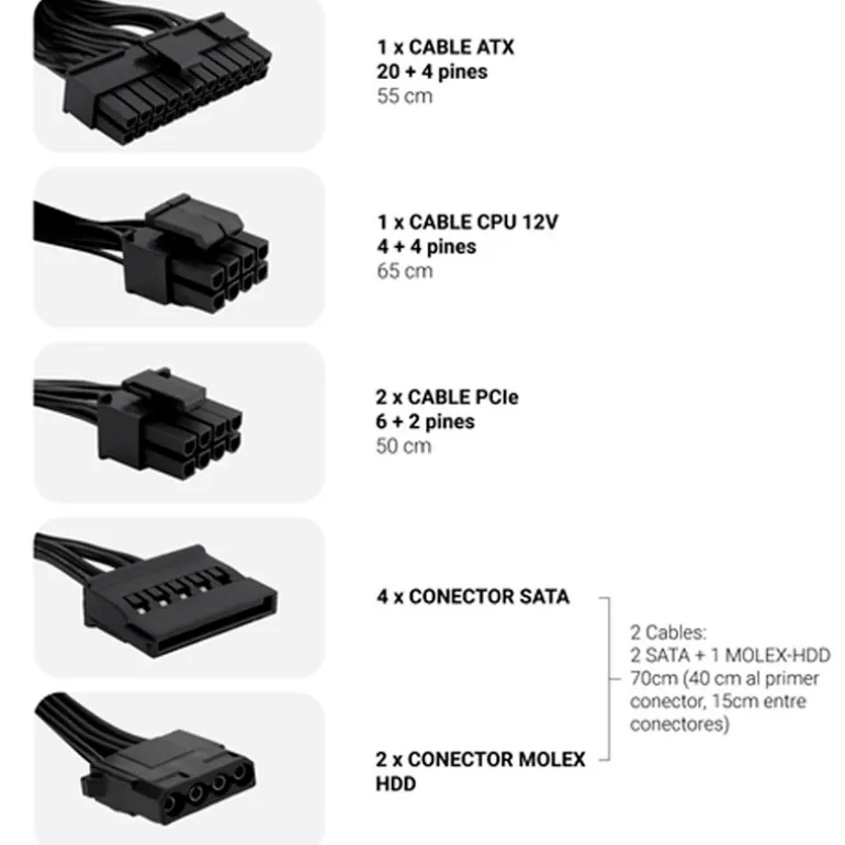 Fuente/PSU Coolbox POWERLINE III 650W 85% EFI ATX12V