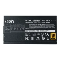 Fuente/PSU Cooler Master MWE Gold 850 V2 80 Plus Gold 850W Modular Bulk