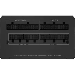 Fuente/PSU Corsair RM1200e 80 Plus Gold 1200W ATX 3.1 PCIE 5.1 Modular Negro