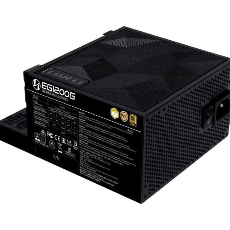 Fuente/PSU Lian Li Edge EG1200G 80 Plus Gold 1200W ATX 3.1 PCIE 5.1 Modular Negro