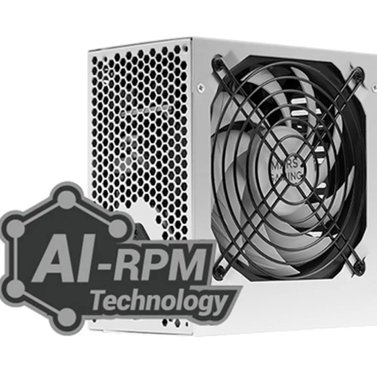 Fuente/PSU Mars Gaming MPIII650 Eficiencia Digital APFC 650W AI-RPM Blanco