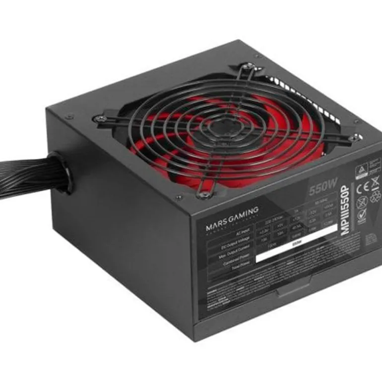 Fuente/PSU Mars Gaming MPIII550P 550W Eficencia Digital APFC 85% AI-RPM Negro