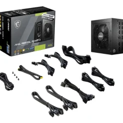 Fuente/PSU MSI MAG A850GL PCIE5 II 80 Plus Gold 850W ATX 3.0 PCIE 5.0 Modular Negro