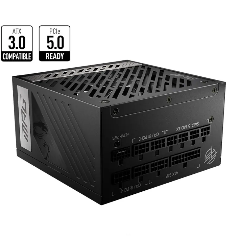 Fuente/PSU MSI MPG A850G 80 Plus Gold 850W ATX 3.0 PCIE 5.0 Modular