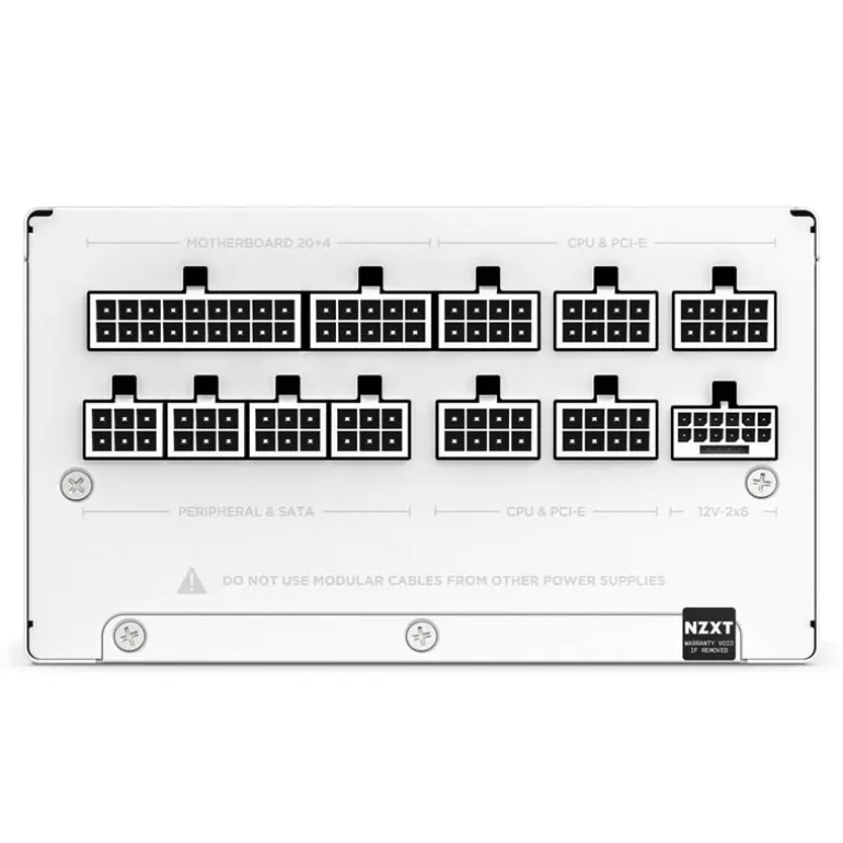 Fuente/PSU NZXT C1200 80 Plus Gold 1200W ATX 3.1 PCIE 5.0 Modular Blanco