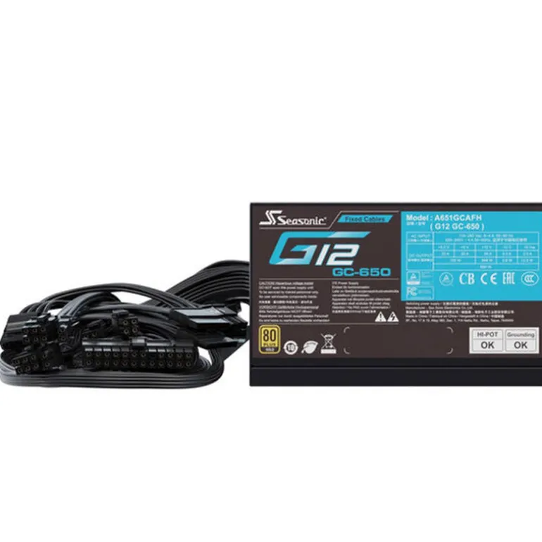 Fuente/PSU Seasonic G12 GC RT2 80 Plus Gold 650W