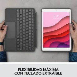 Funda Logitech Combo Touch Con Teclado Retroiluminado Para iPad Grafito