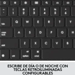 Funda Logitech Combo Touch Con Teclado Retroiluminado Para iPad Grafito