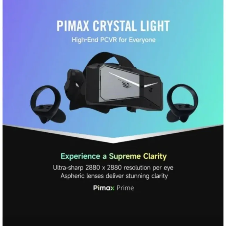 Gafas Realidad Virtual Pimax Crystal Light Headset + Controles