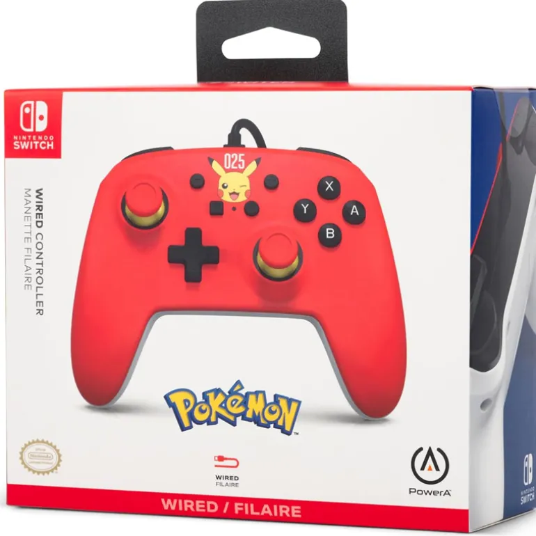 Gamepad PowerA Laughing Pikachu Wired Para Nintendo Switch
