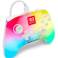 Gamepad PowerA Lumectra White Avanzado Wired Para Nintendo Switch 2