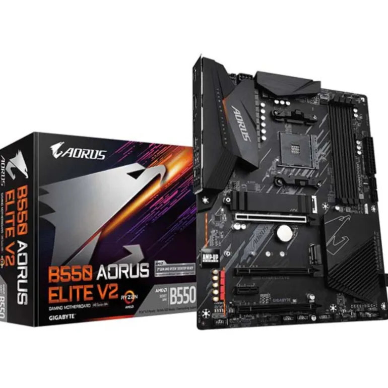 Gigabyte B550 AORUS Elite V2 Socket AM4 +AMD Ryzen 5 5600X 4.6Ghz - Bundle